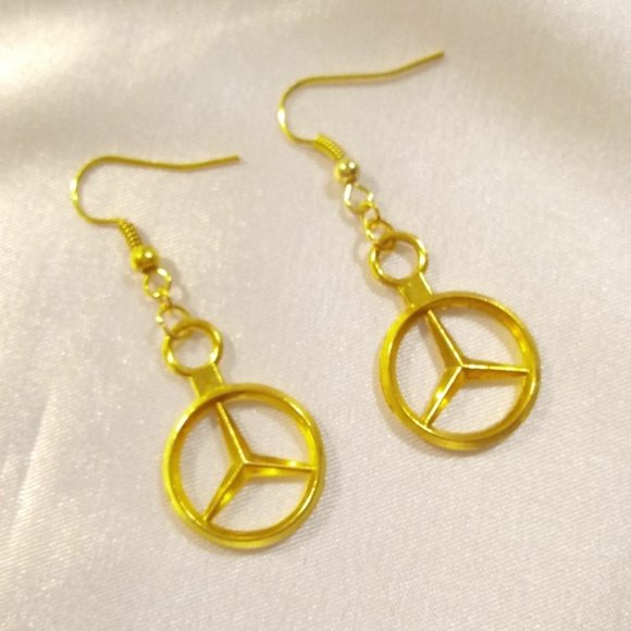 Mercedes Benz Logo Earrings - Picture 6 of 8